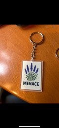 Lavender Menace Keychain