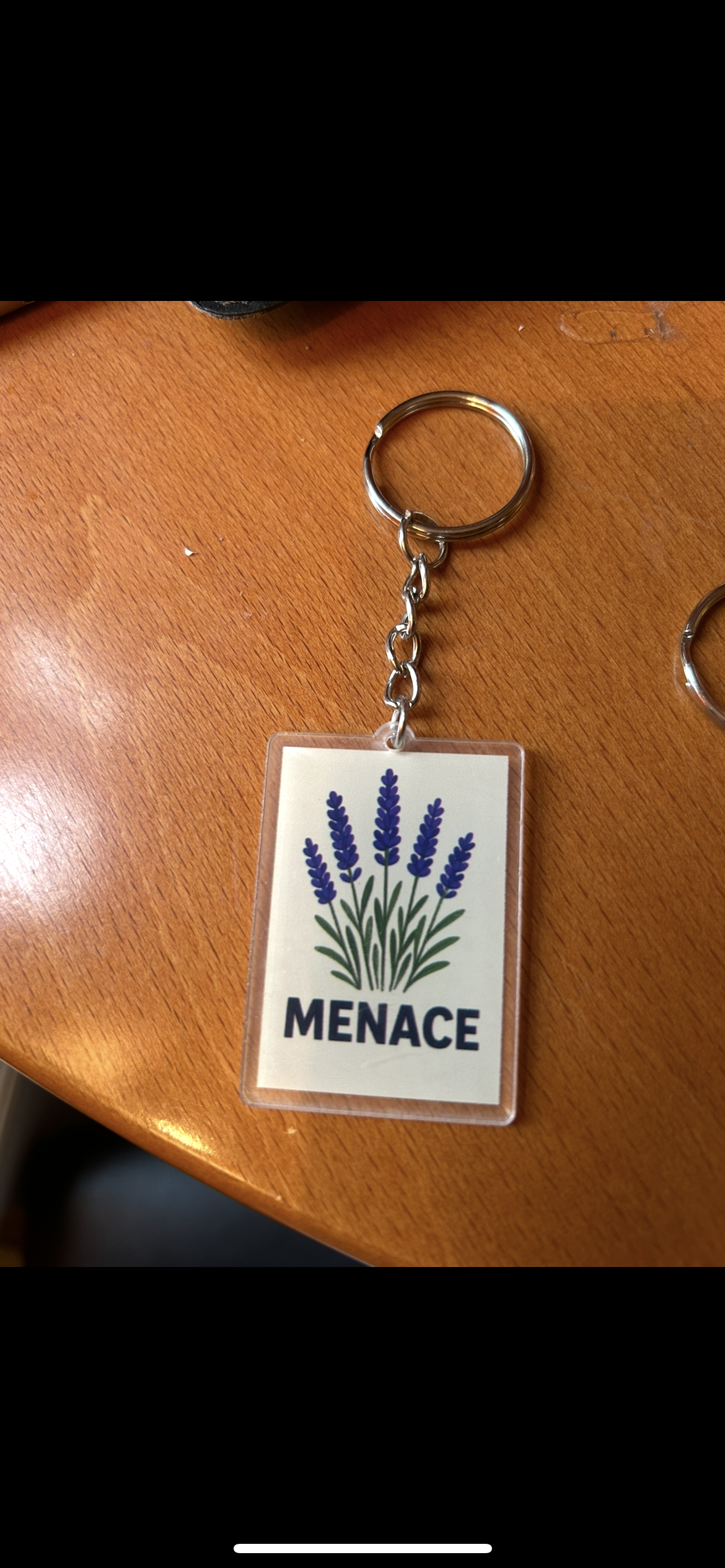Lavender Menace Keychain
