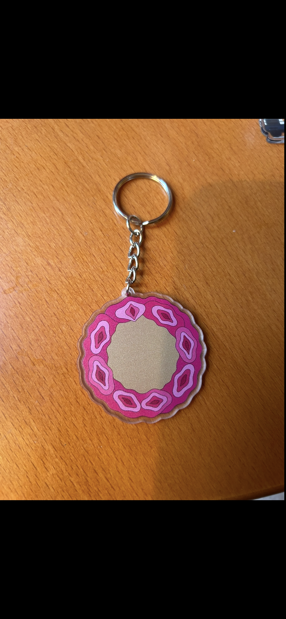 Vulva wreath keychain