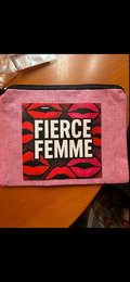 Fierce femme makeup bag