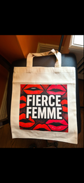 Fierce femme tote bag