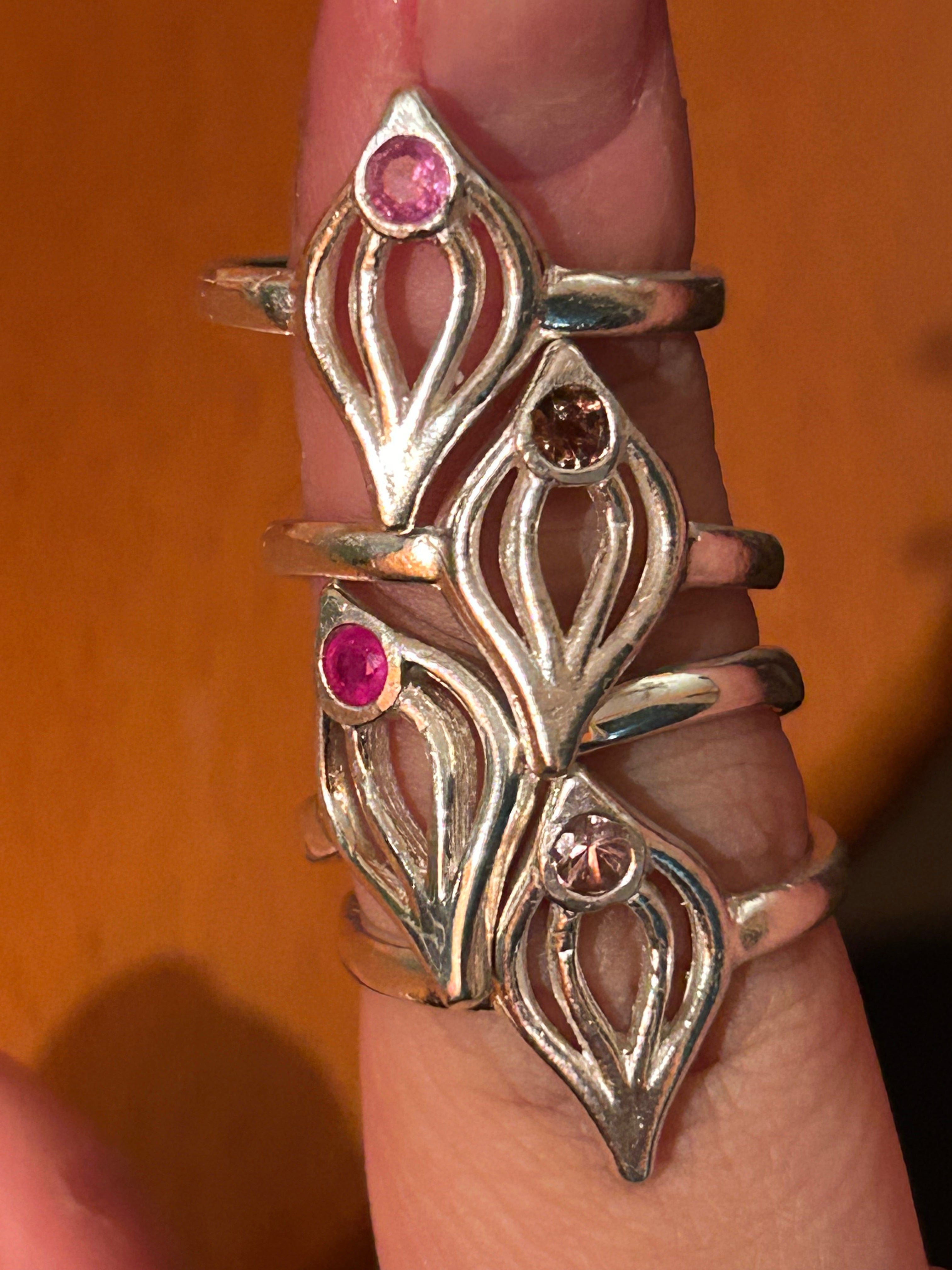 Sterling silver vulva rings