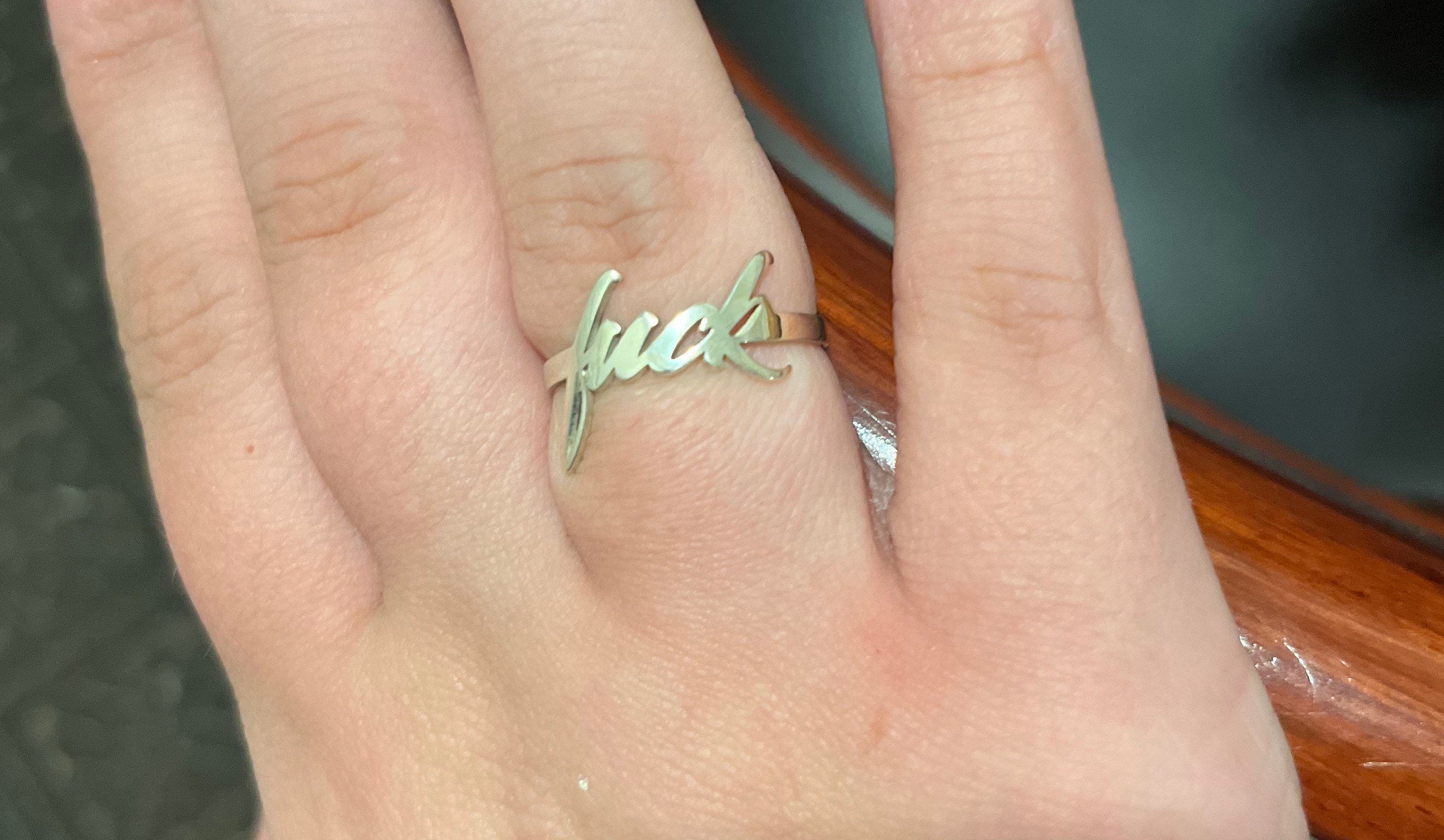 Sterling silver fuck ring