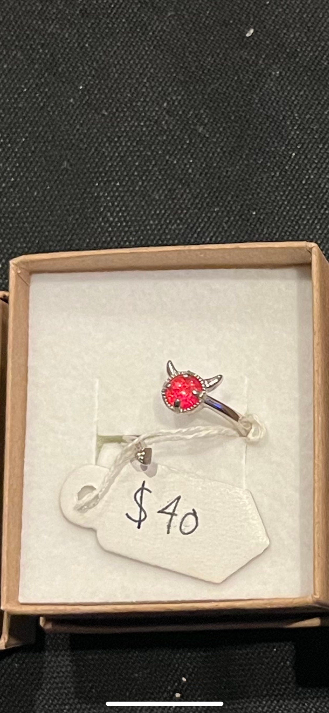 Sterling silver devil ring adjustable