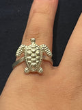 Sterling silver turtle ring