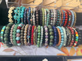 Genuine semi precious gemstone crystal bracelets