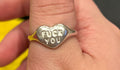 Sterling silver fuck you adjustable ring