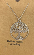 sterling silver family tree necklace