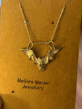 sterling silver bat necklace