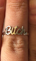 sterling silver bitch ring