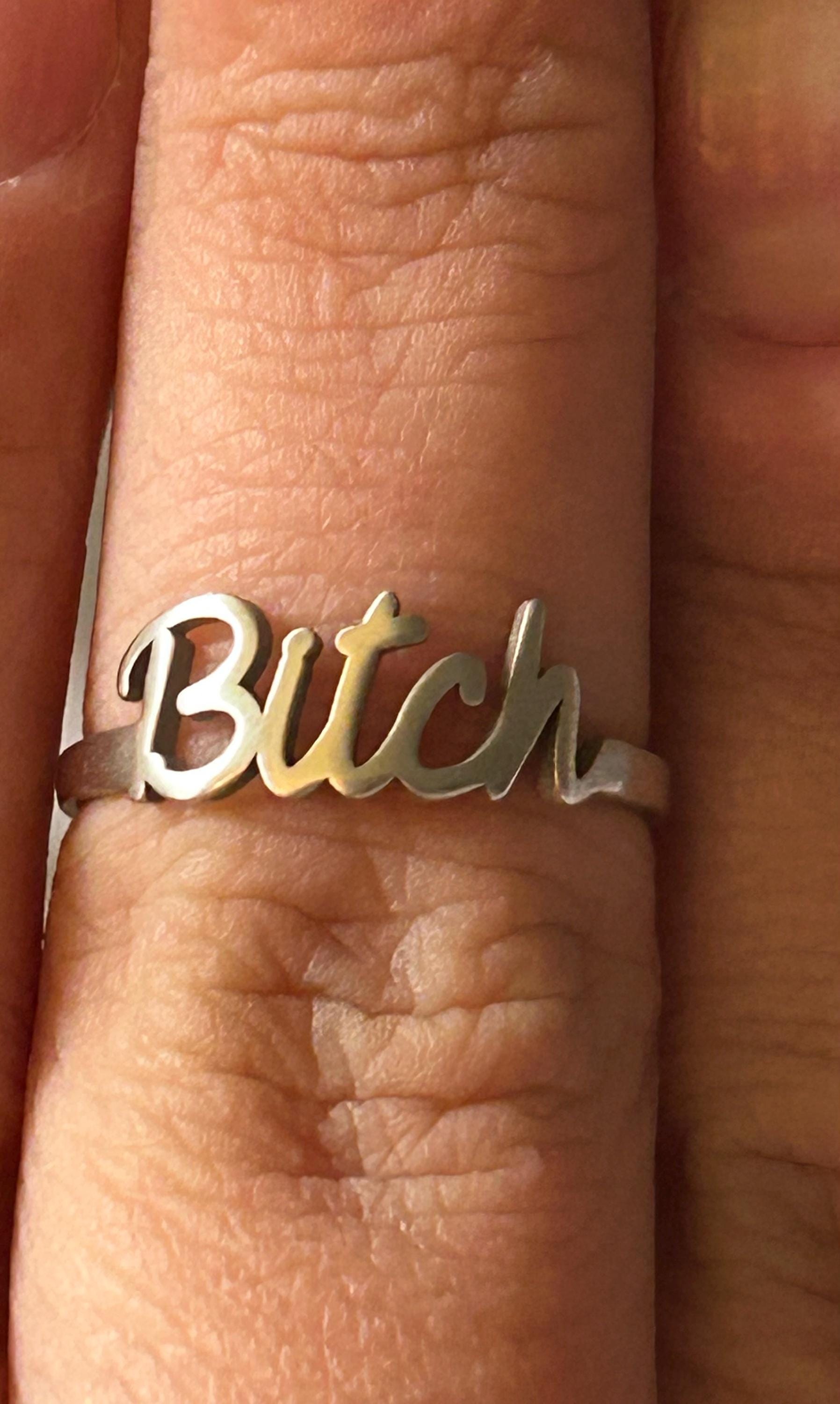 sterling silver bitch ring