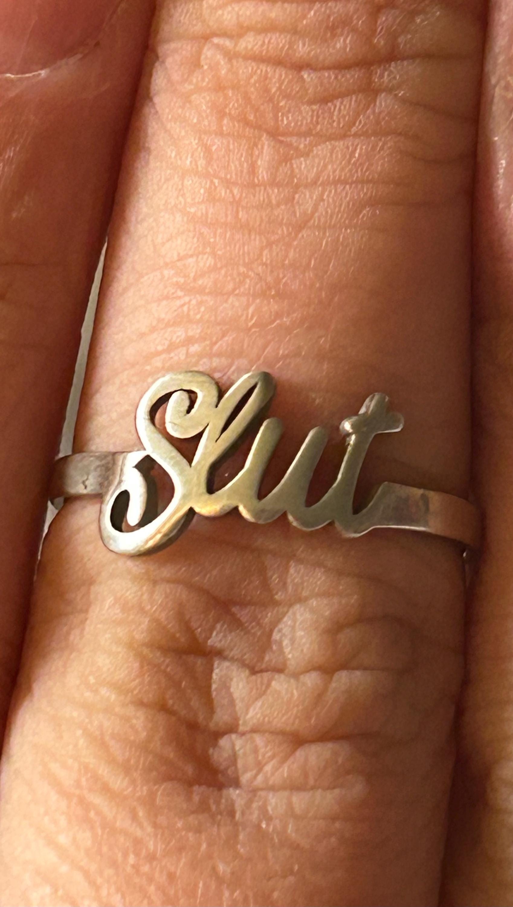 sterling silver slut ring