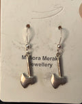 sterling silver axe earrings
