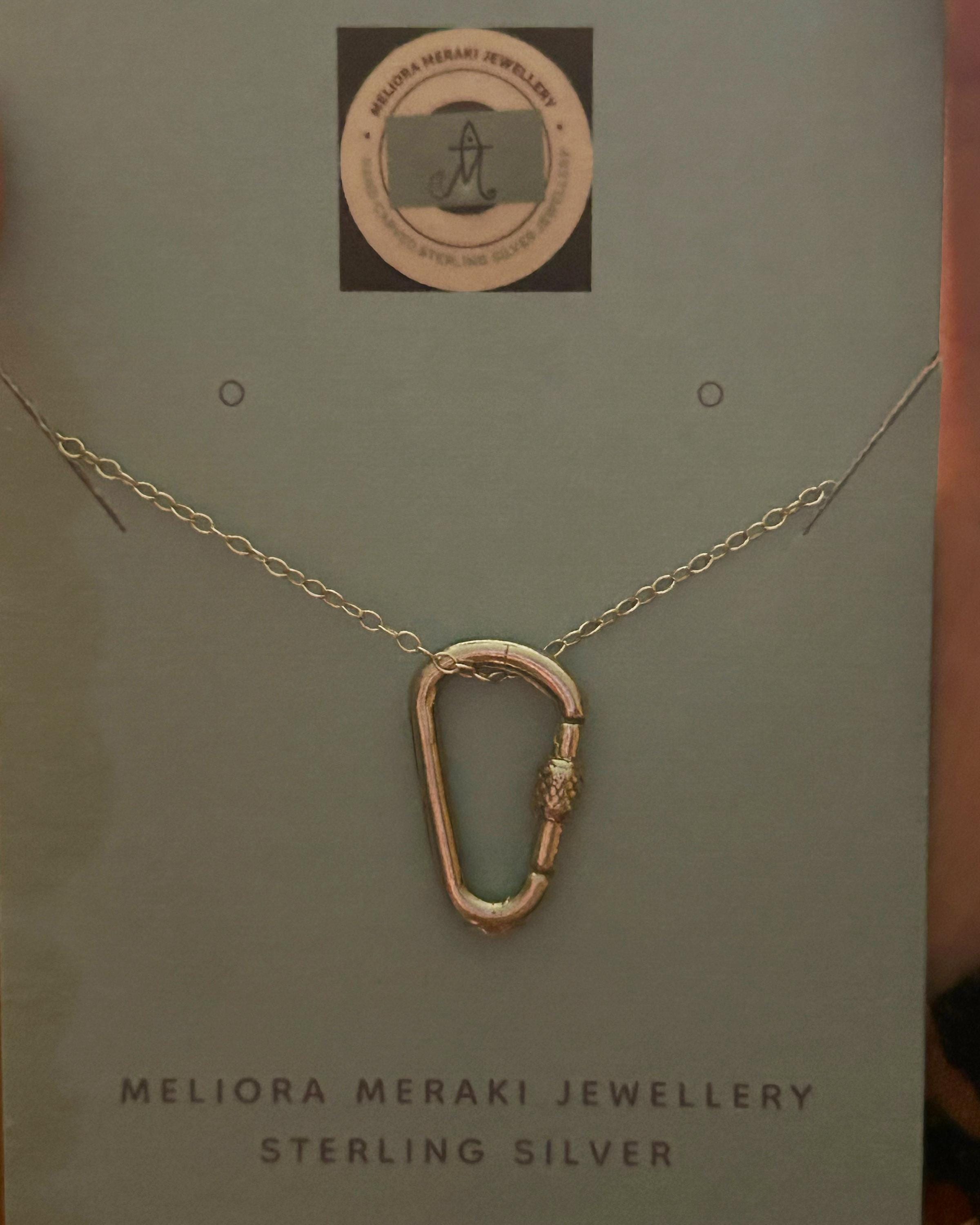 sterling silver carabiner necklace lesbian