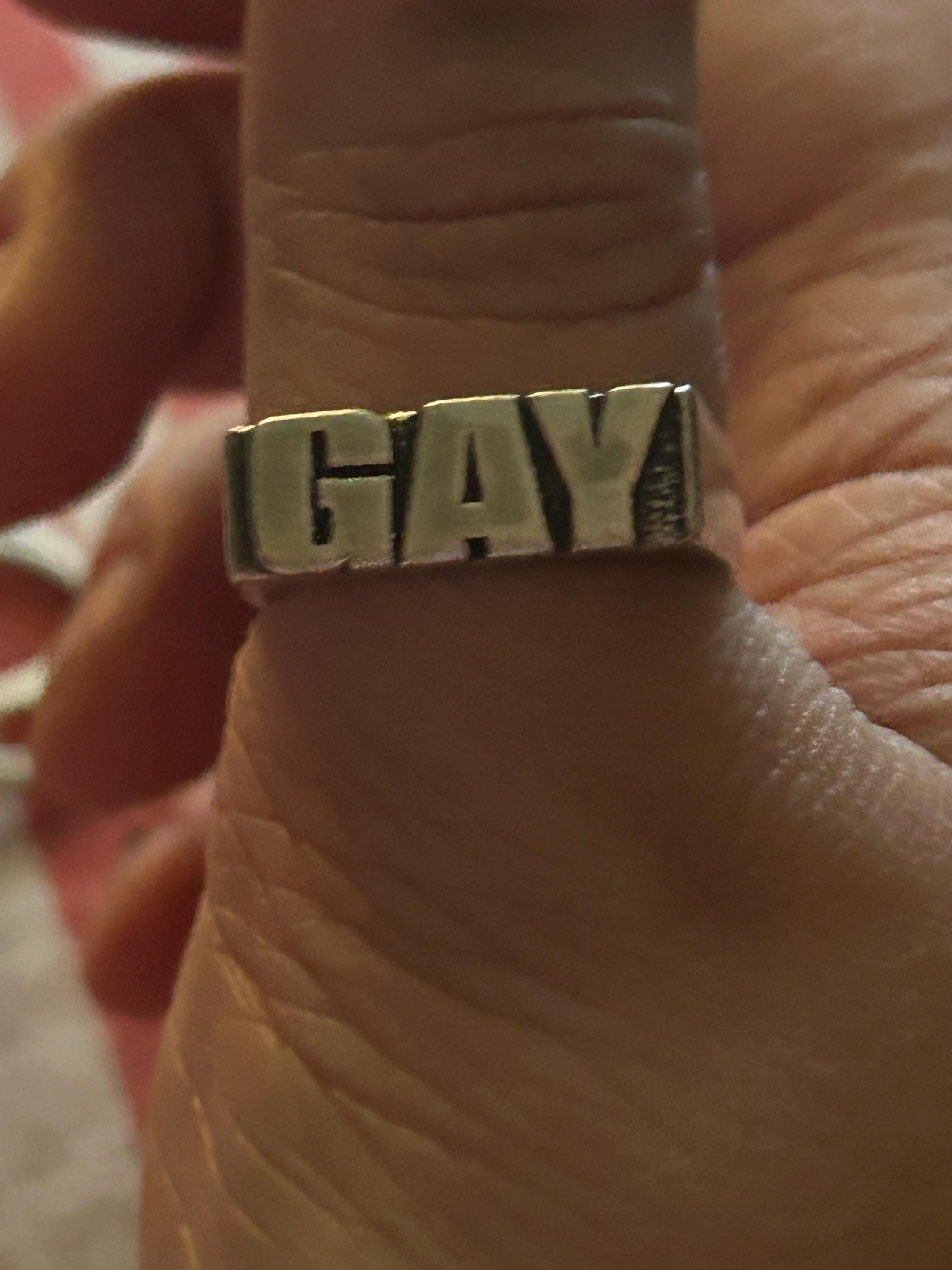 sterling silver gay ring