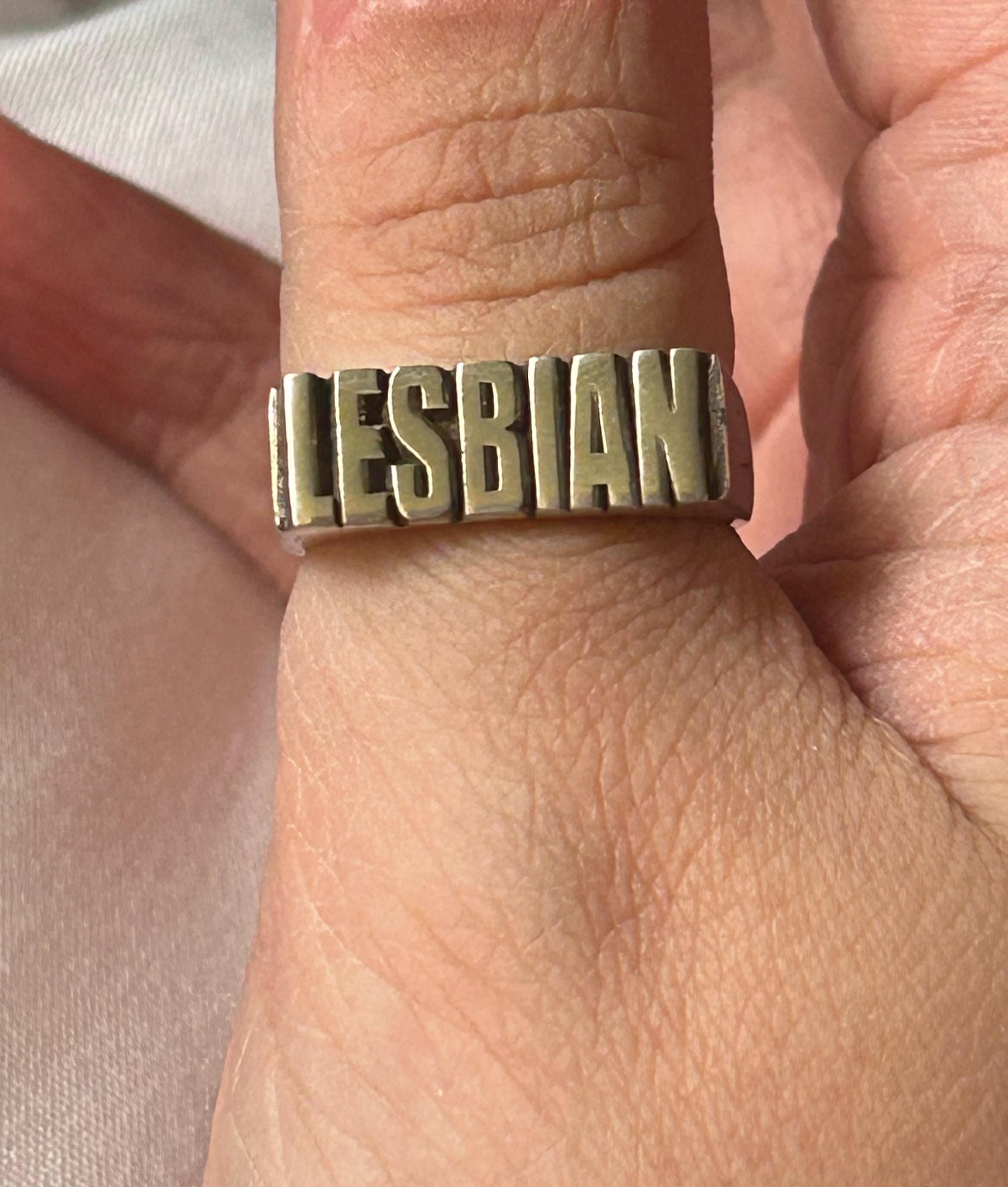 sterling silver lesbian ring