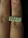 sterling silver lezbo lesbian ring