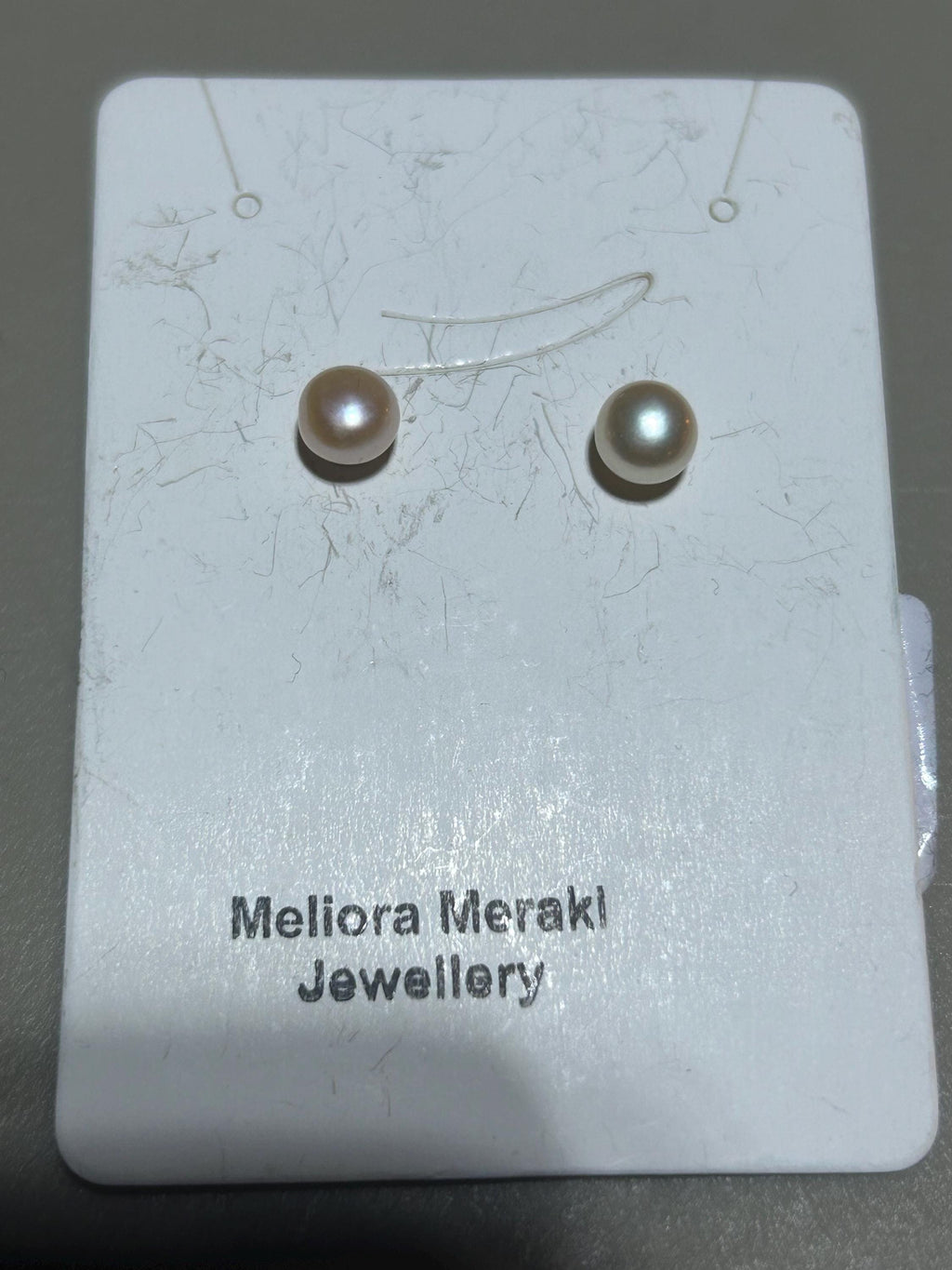 Sterling Silver Freshwater Pearl Button Stud Earrings