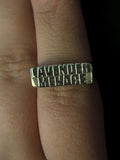 sterling silver lavender menace lesbian ring