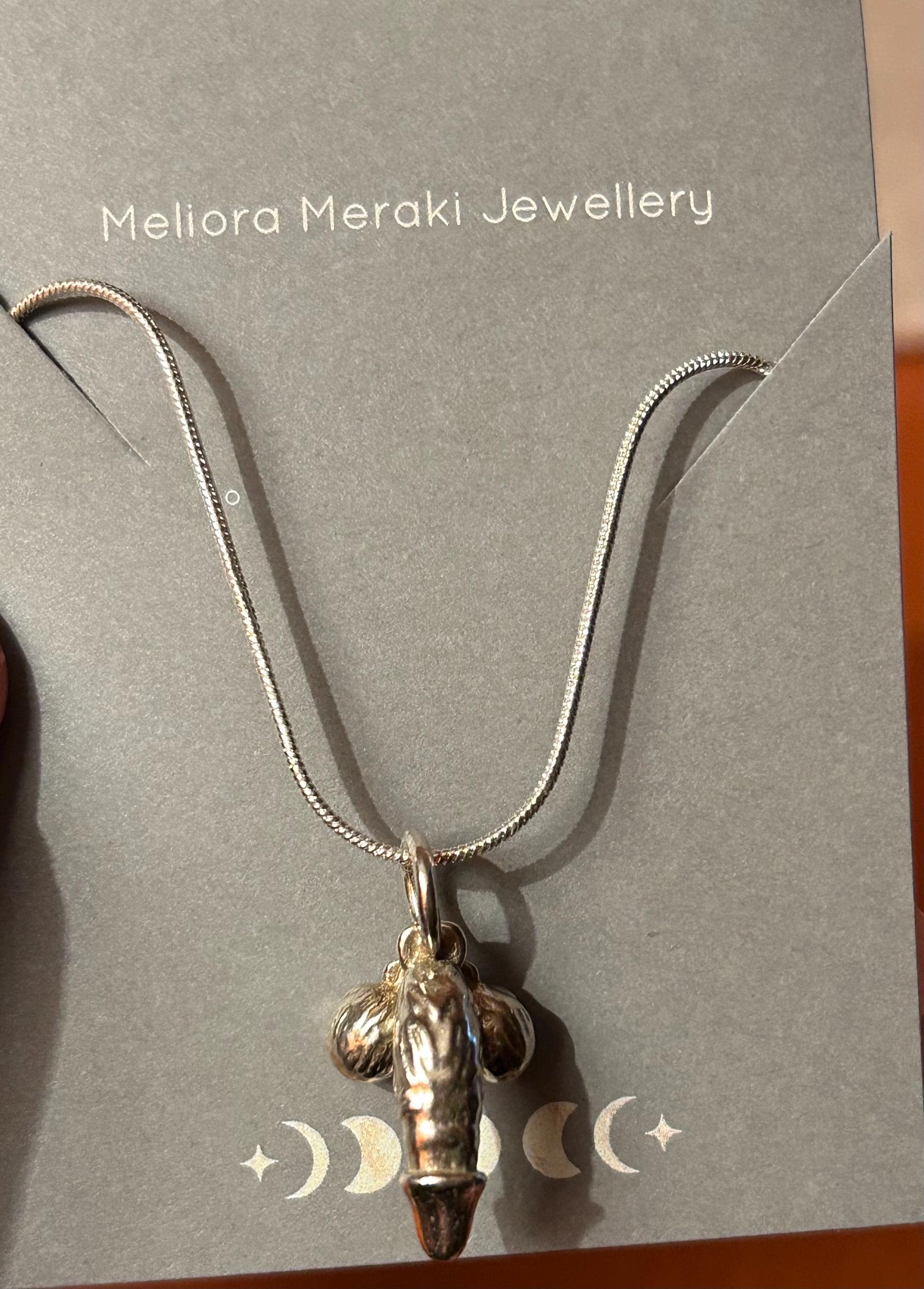 Sterling Silver Penis Necklace