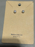 Sterling Silver Freshwater Pearl Button Stud Earrings