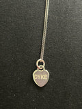 Dyke Lesbian Dogtag Heart Pendant