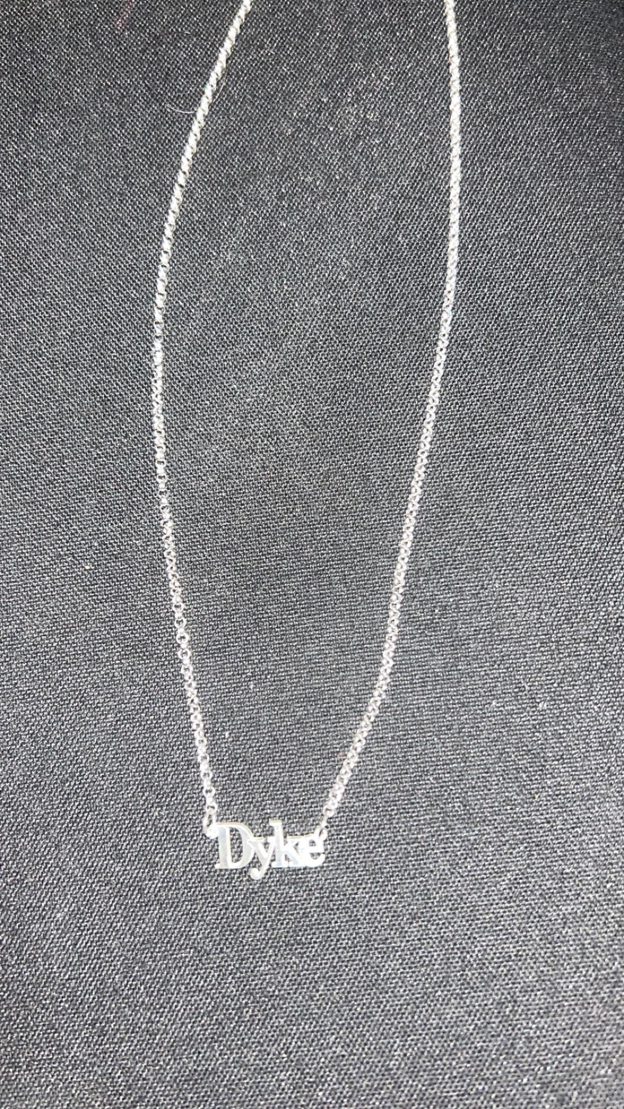 sterling silver dyke pendant necklace