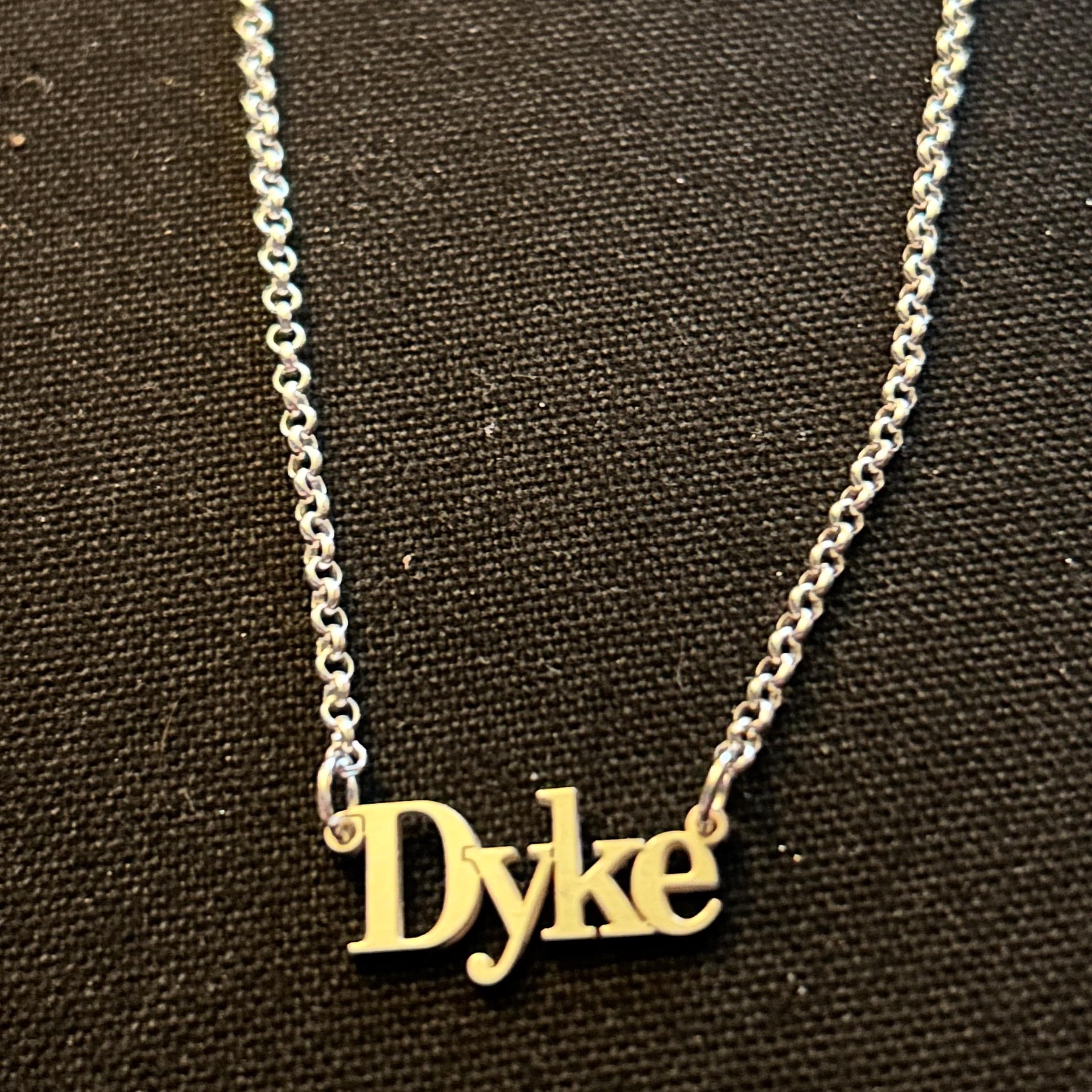 sterling silver dyke pendant necklace