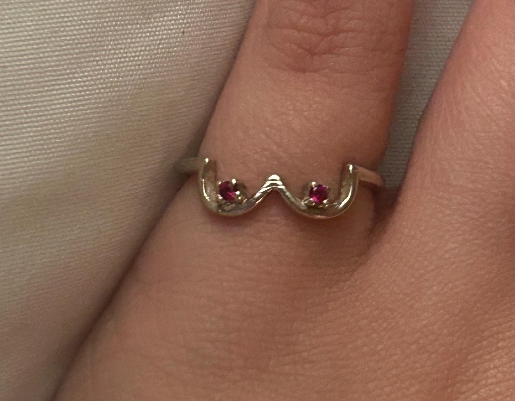 Sterling silver boob breast ring
