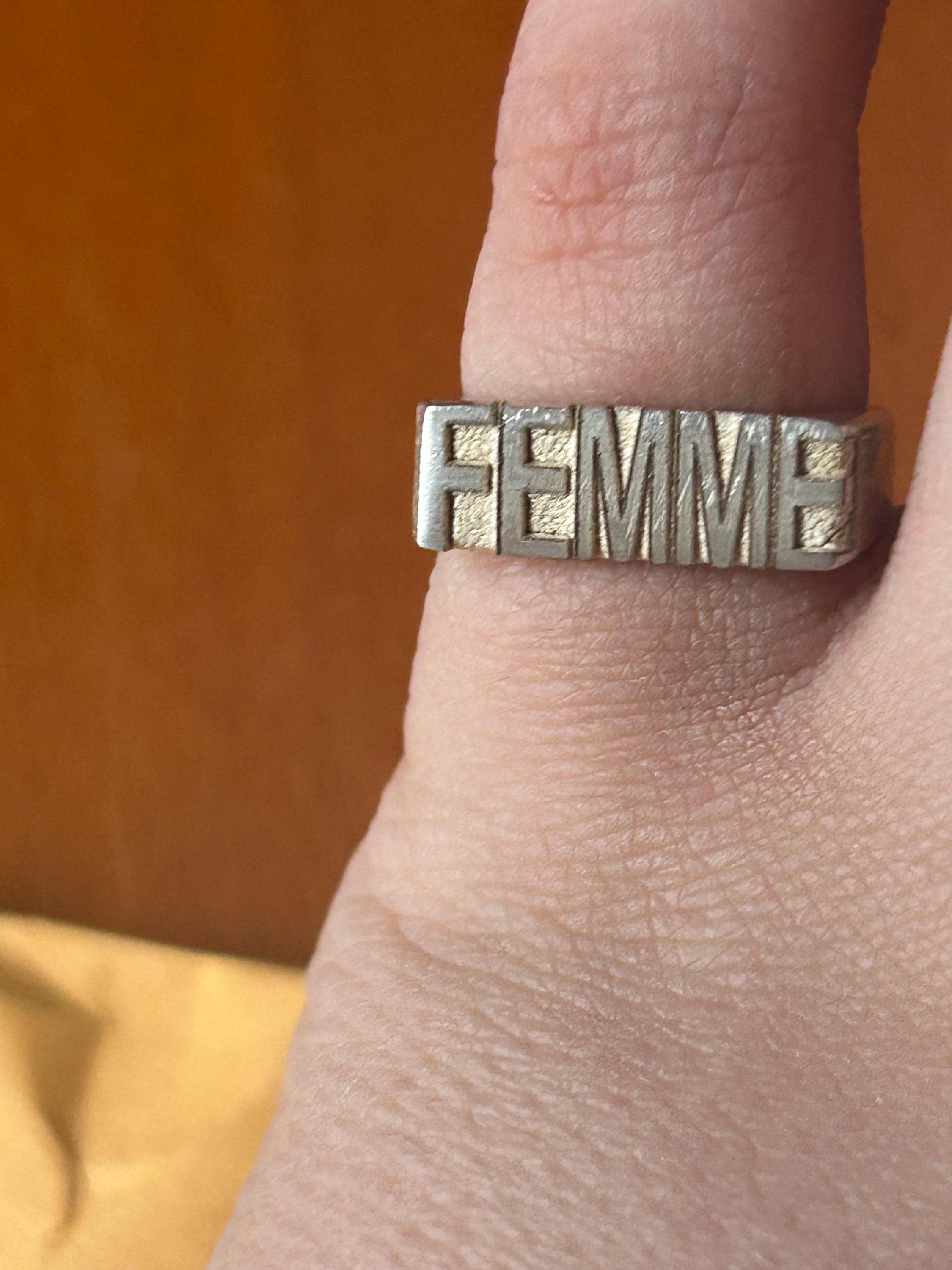 Sterling Silver Femme Lesbian Ring
