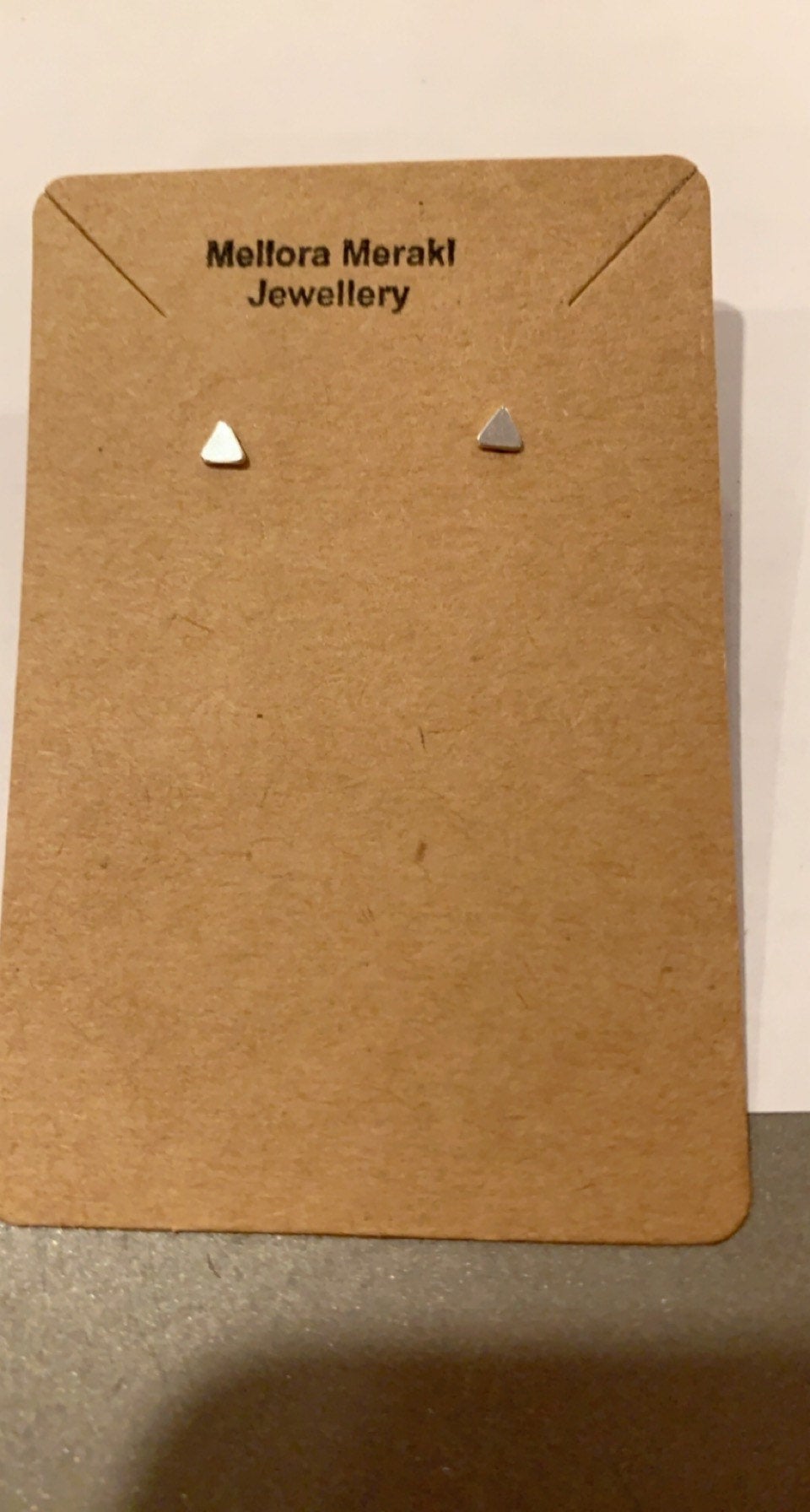 Sterling silver triangle earrings