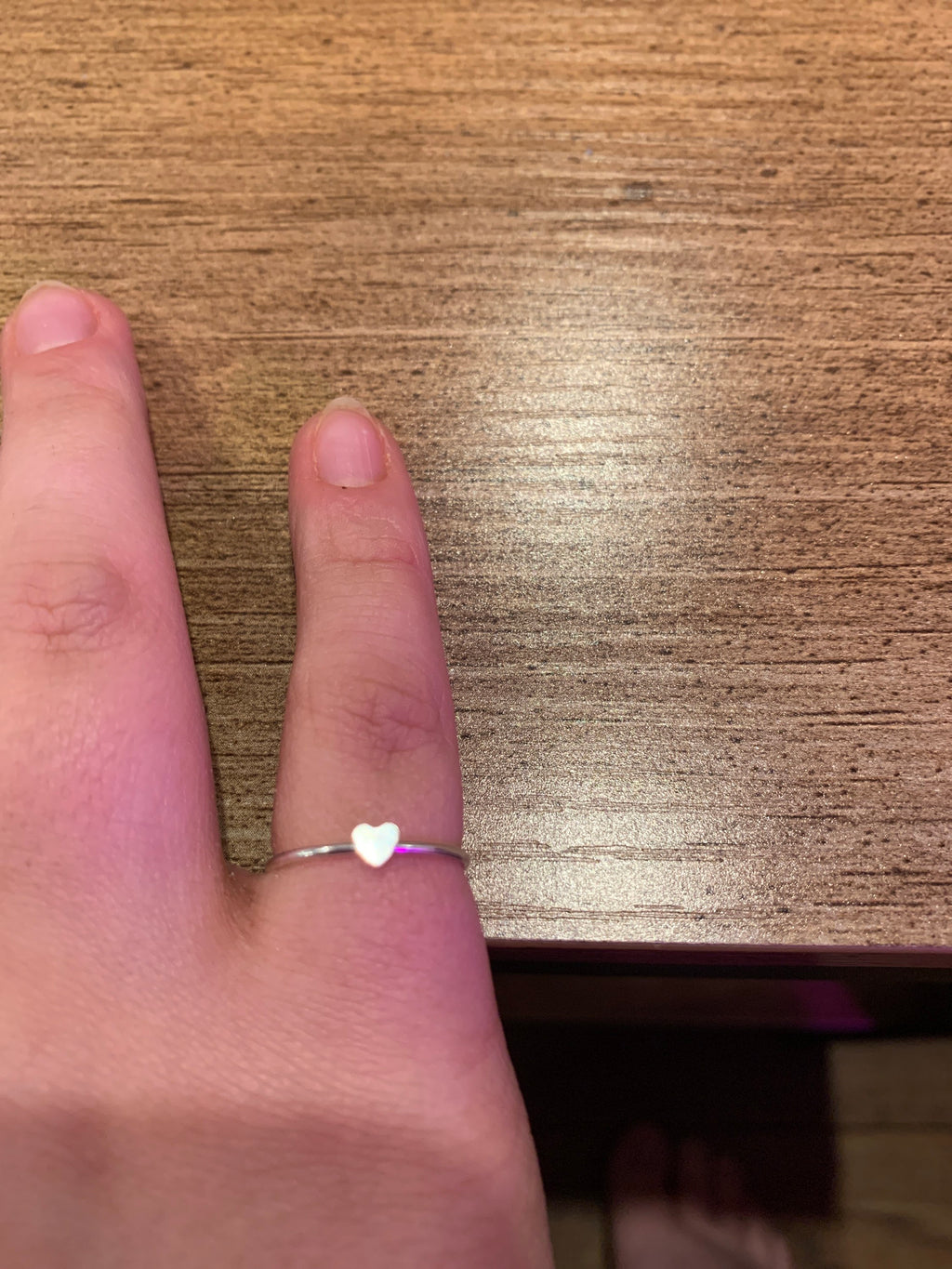 Sterling silver heart ring.