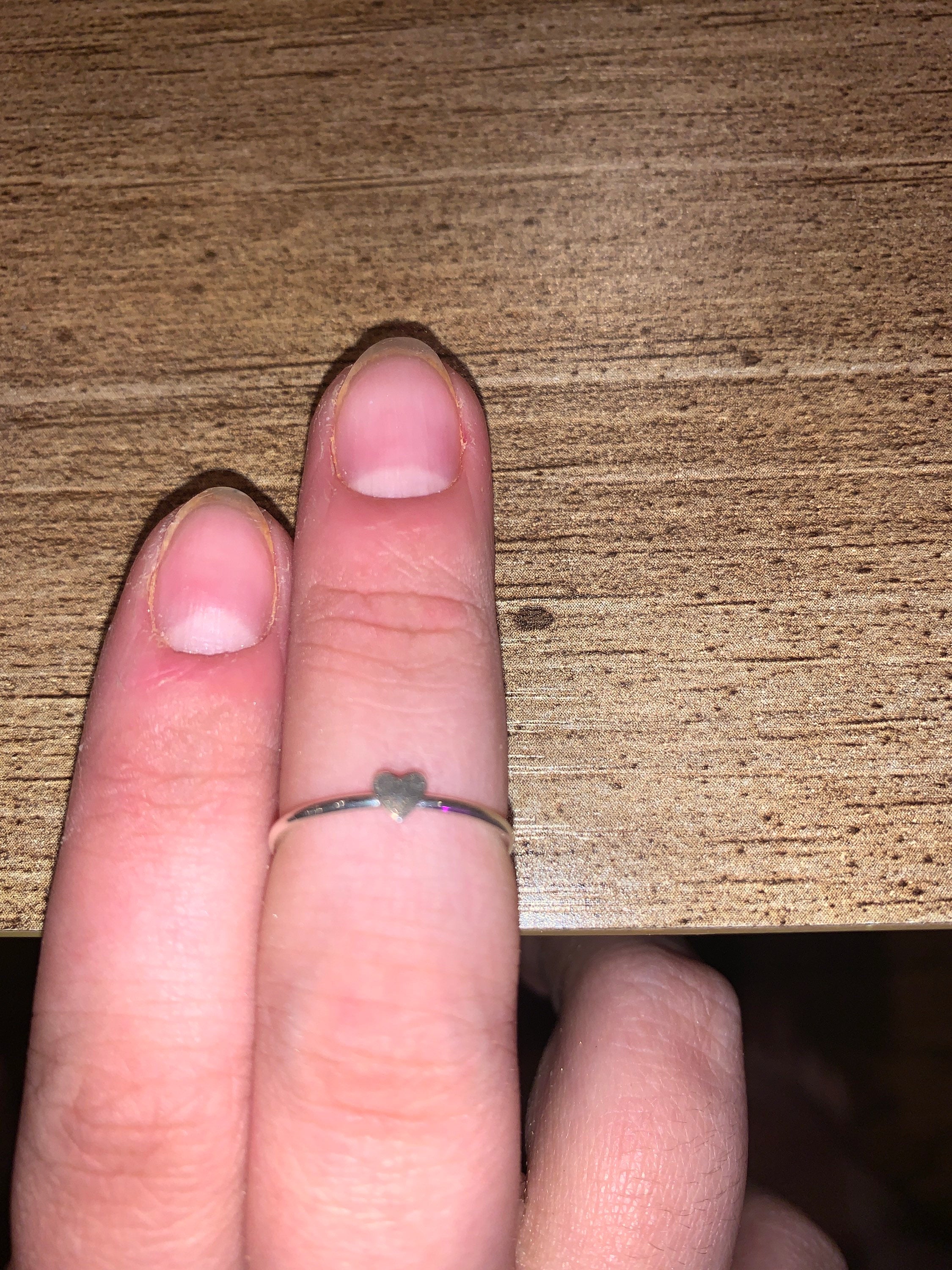 Sterling silver heart ring.