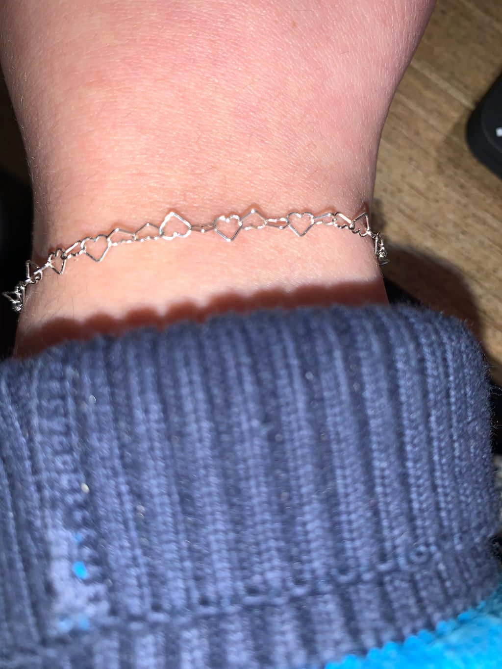 Sterling silver simple love bracelet