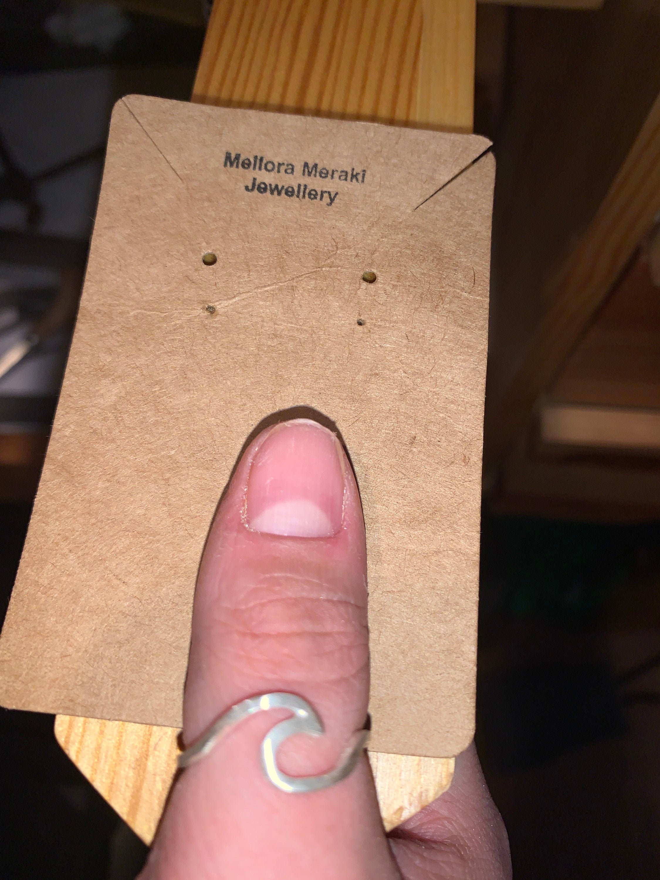 Sterling silver unsettled ring matte