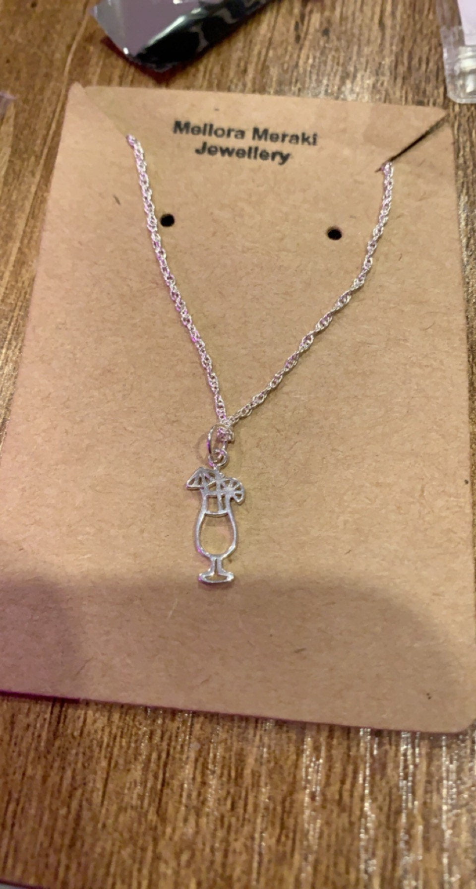 Sterling silver happy hour pendant