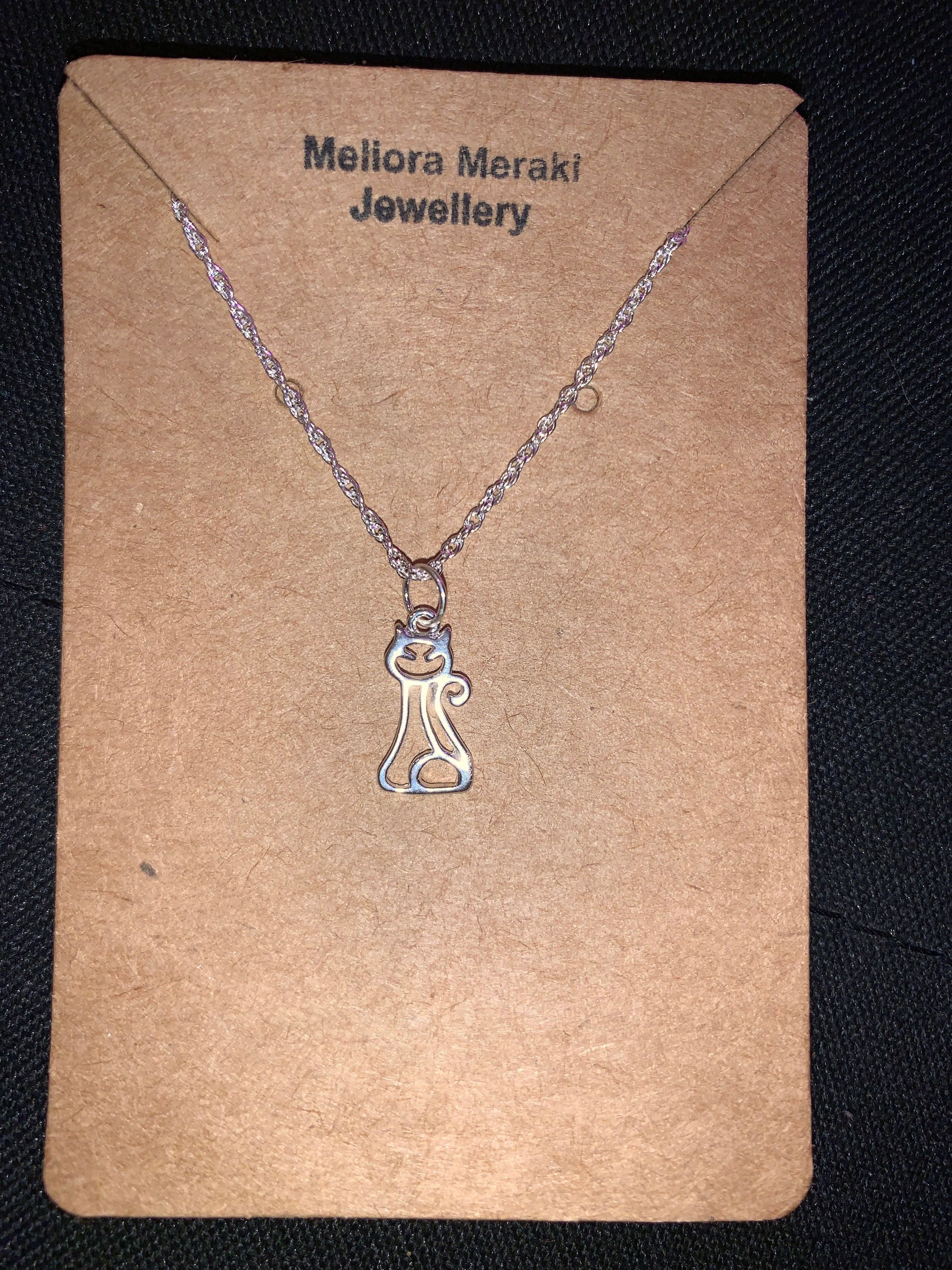 Sterling silver Kitty pendant