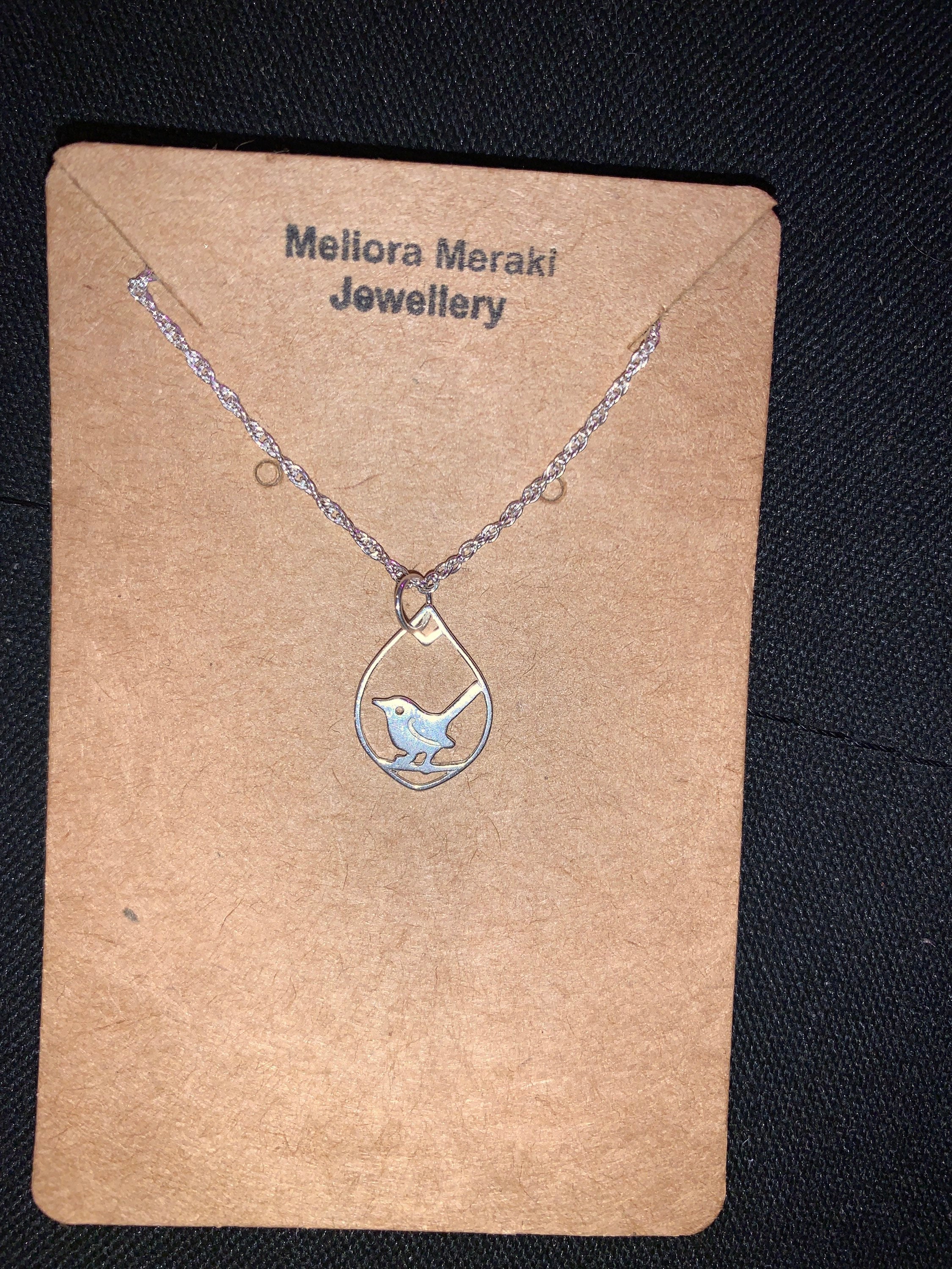 Sterling silver Perch pendant