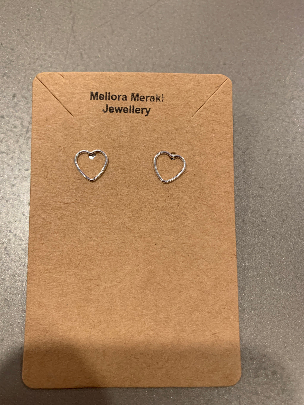 Sterling silver heart wire earrings