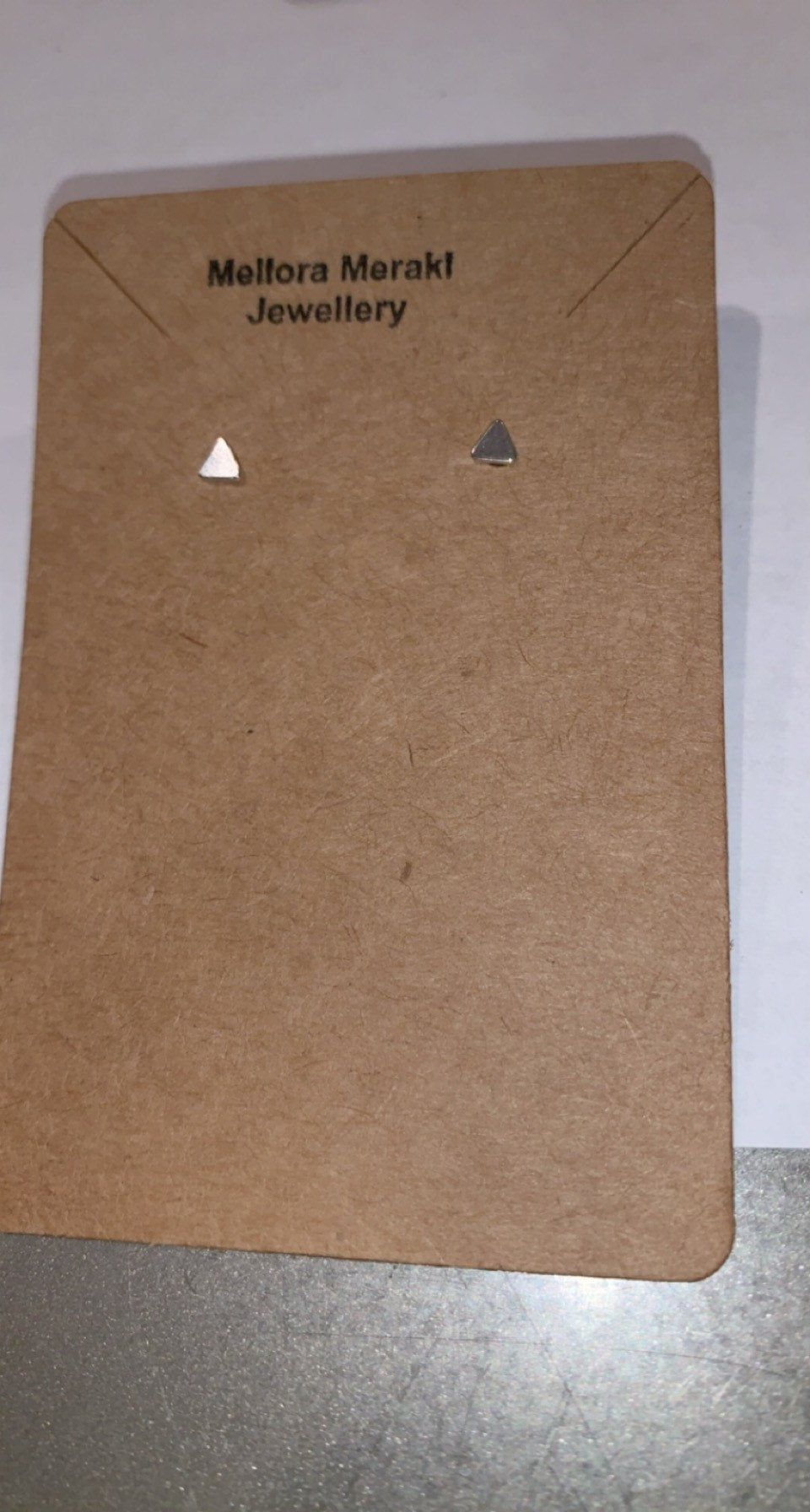 Sterling silver triangle earrings