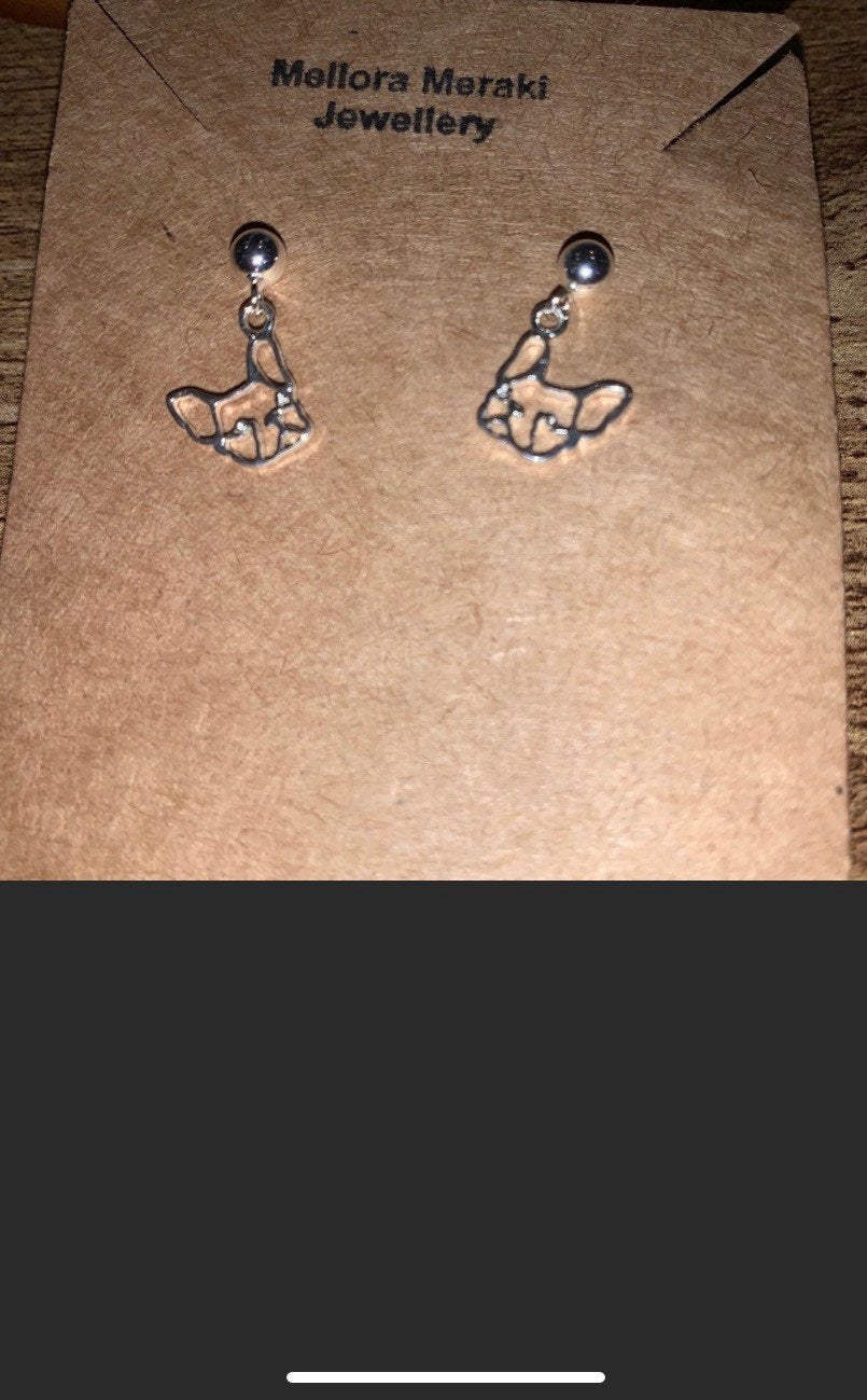 Sterling silver Gary pendant and earrings set