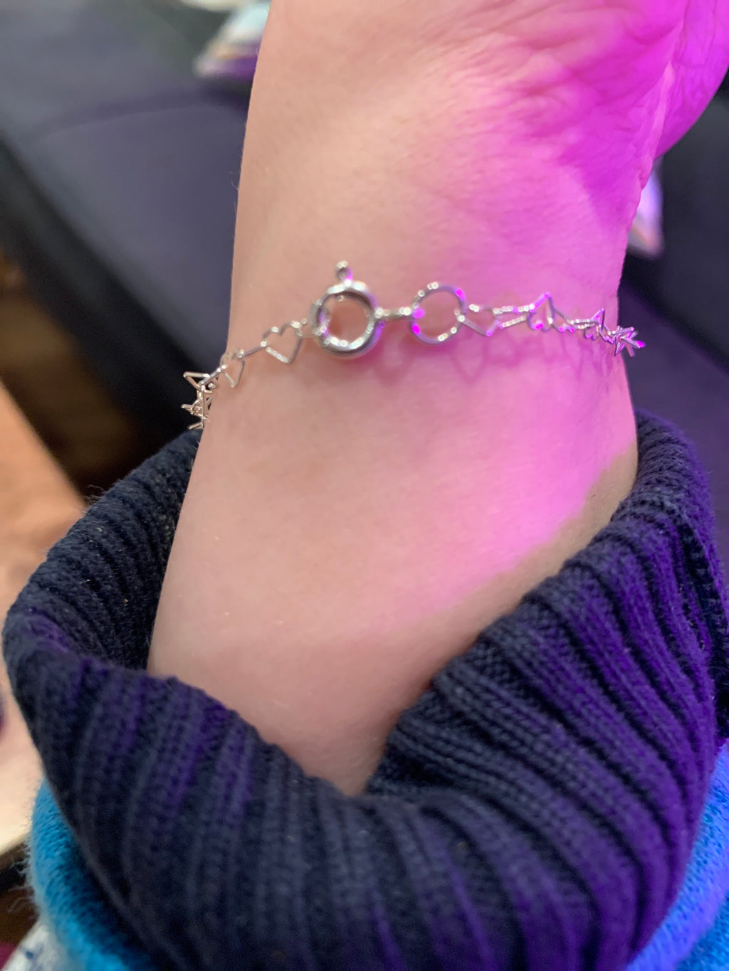 Sterling silver simple love bracelet