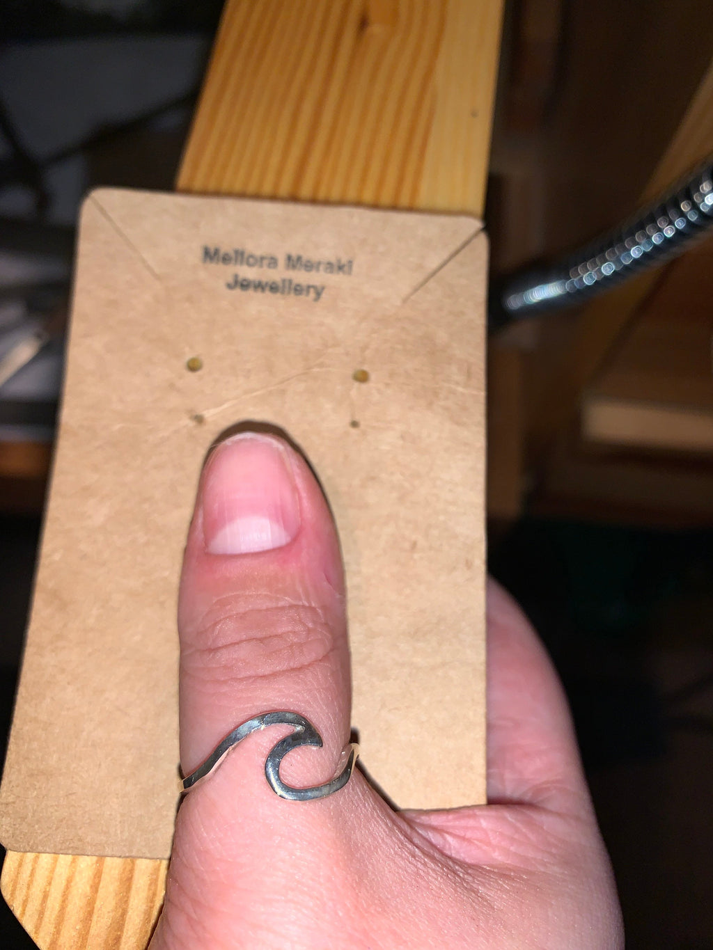 Sterling silver unsettled ring polished