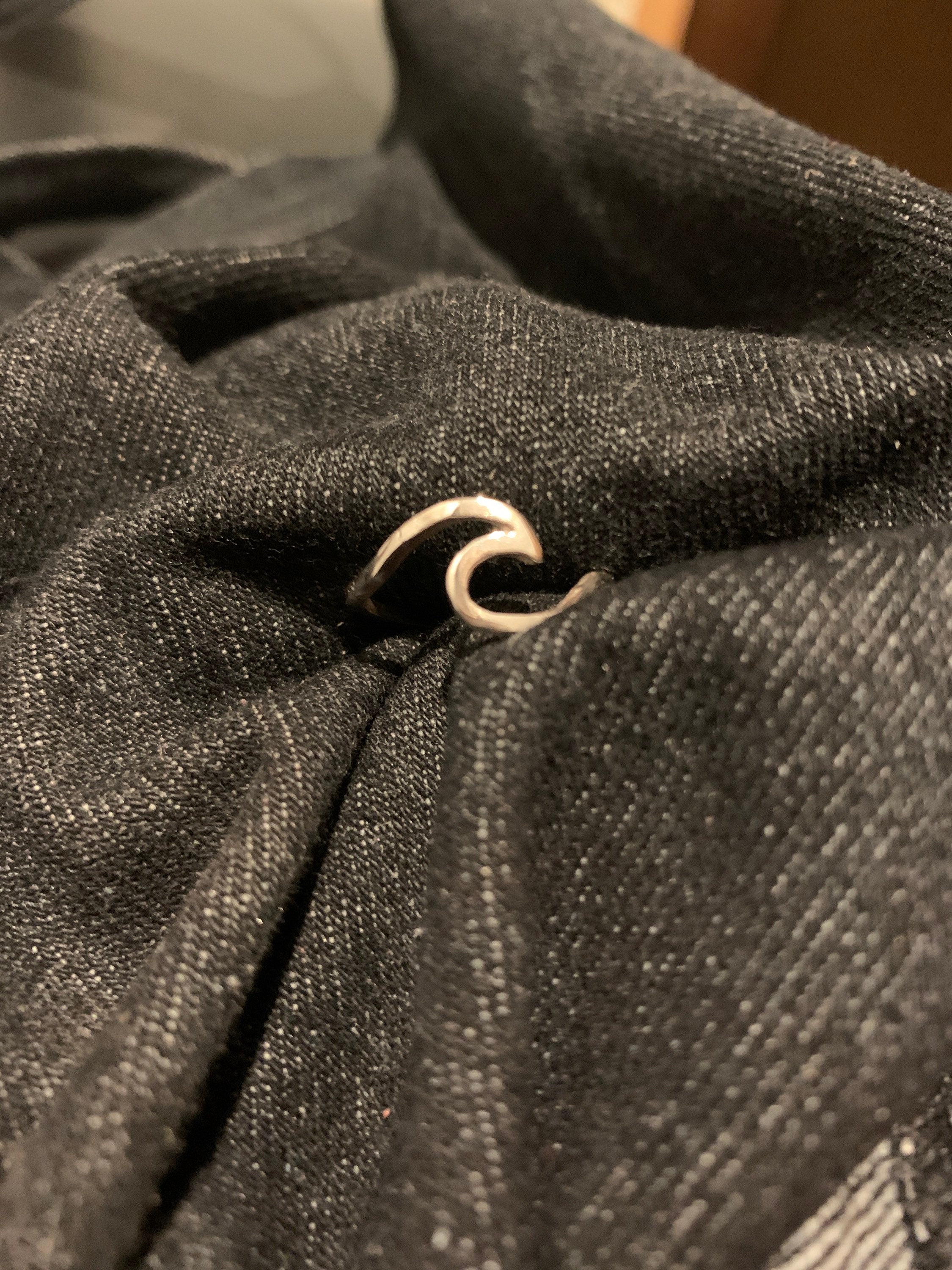 Sterling silver unsettled ring polished