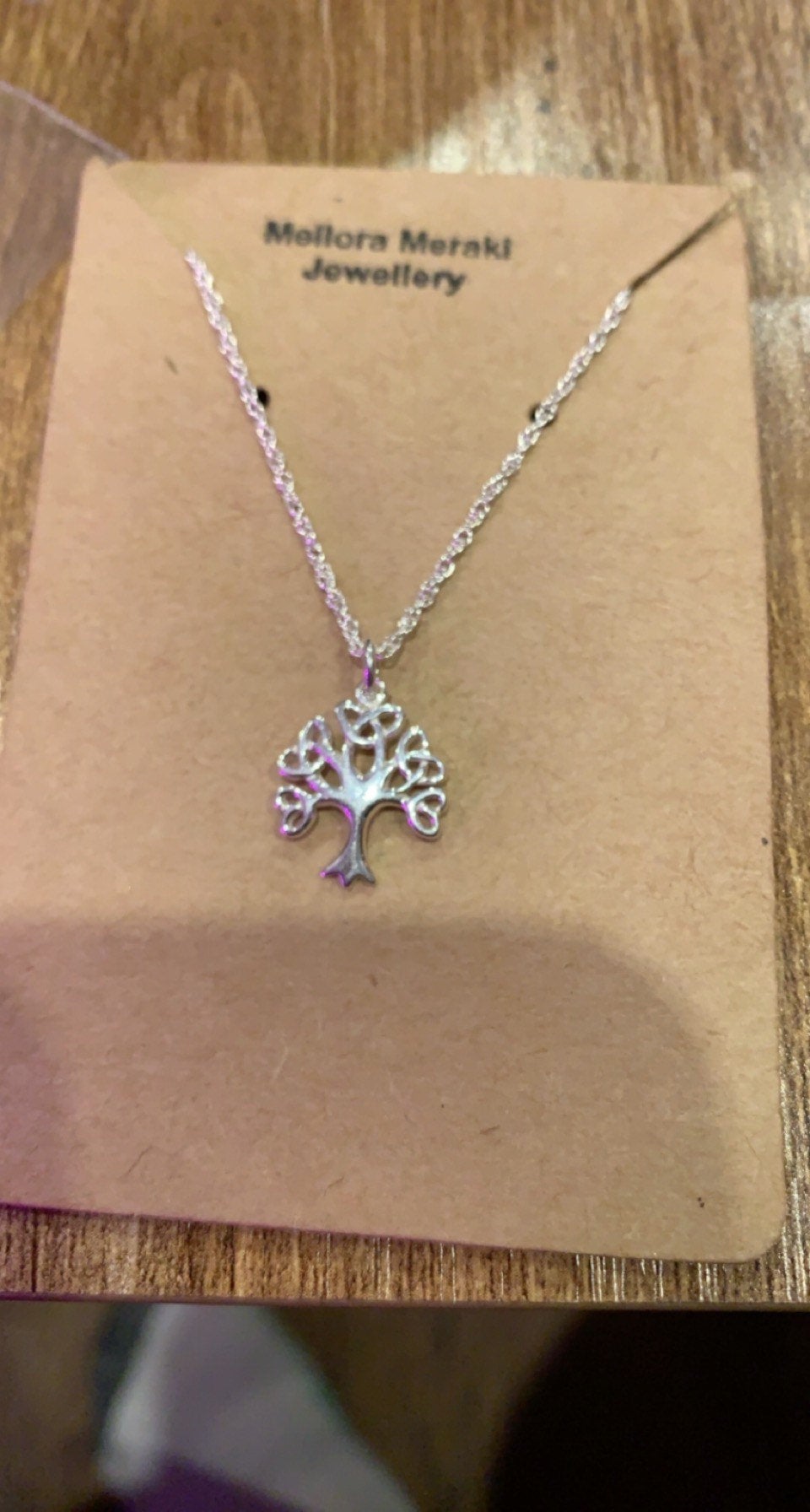 Sterling silver family tree pendant