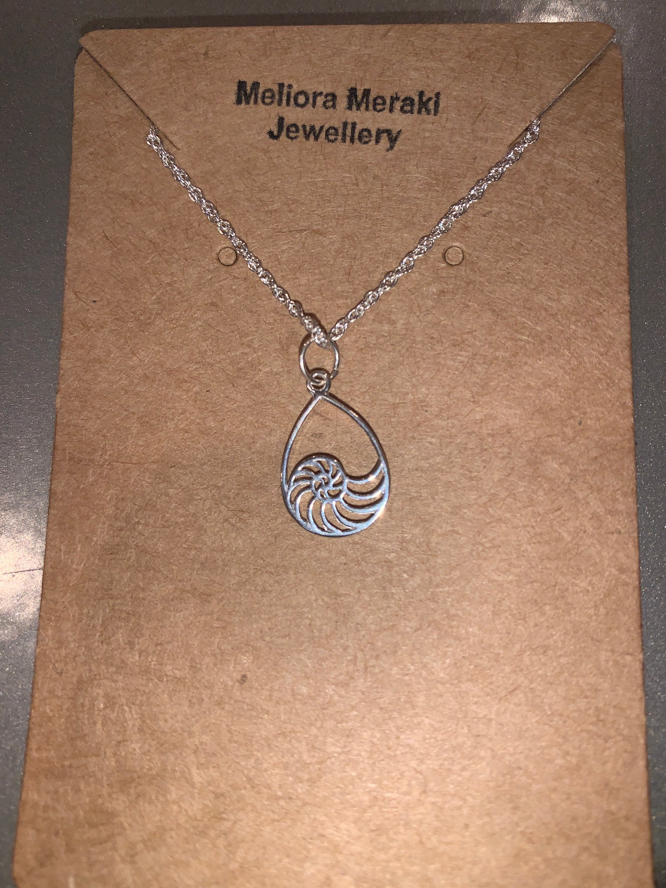 Sterling silver beach pendant