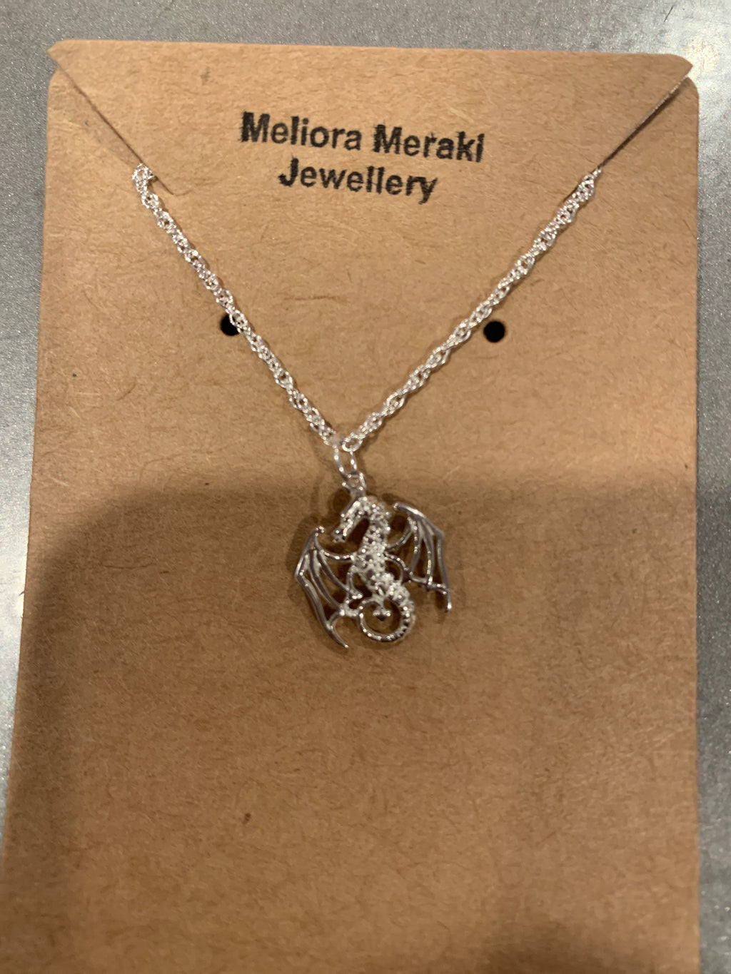 Sterling silver Draco pendant