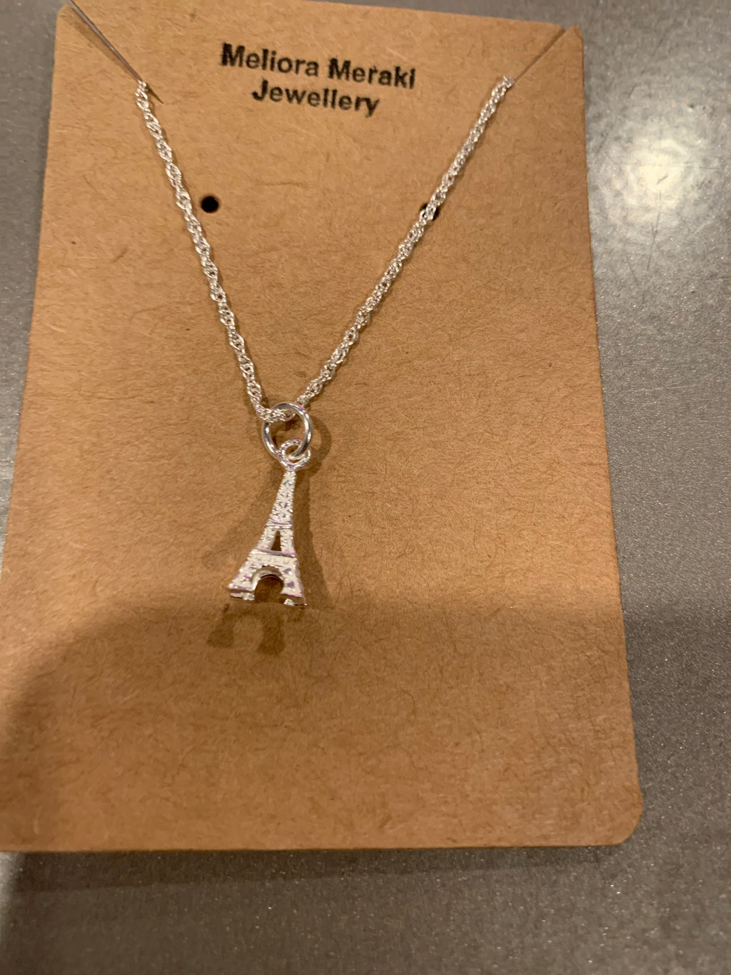 Sterling silver Bonjour pendant