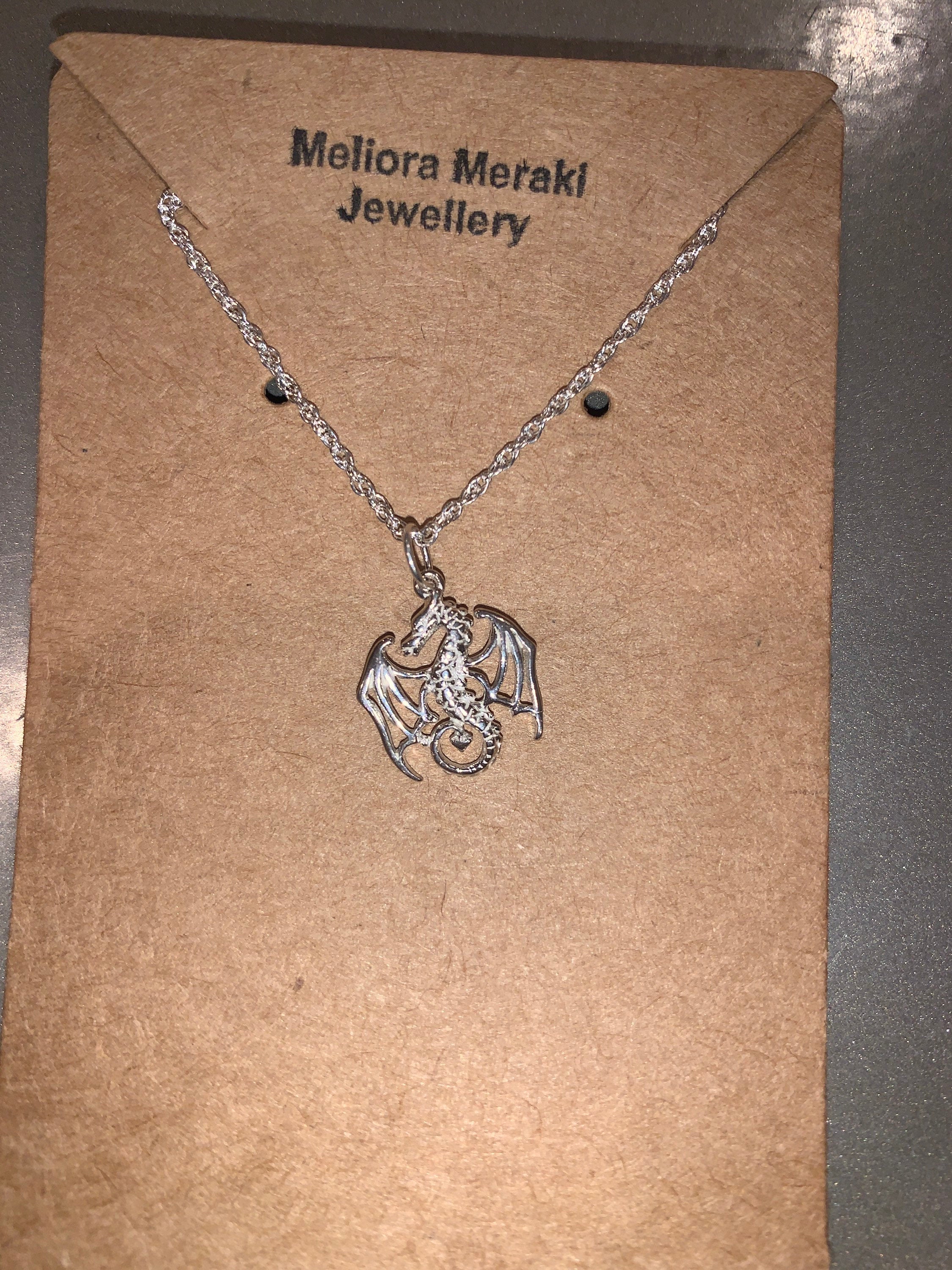 Sterling silver Draco pendant