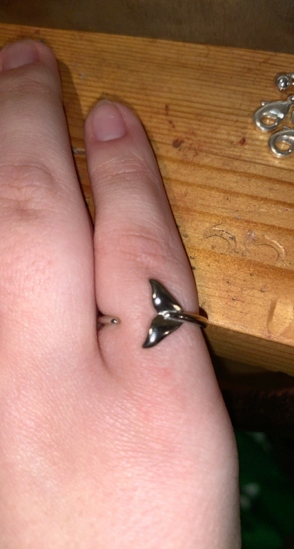 Sterling silver Whale ring